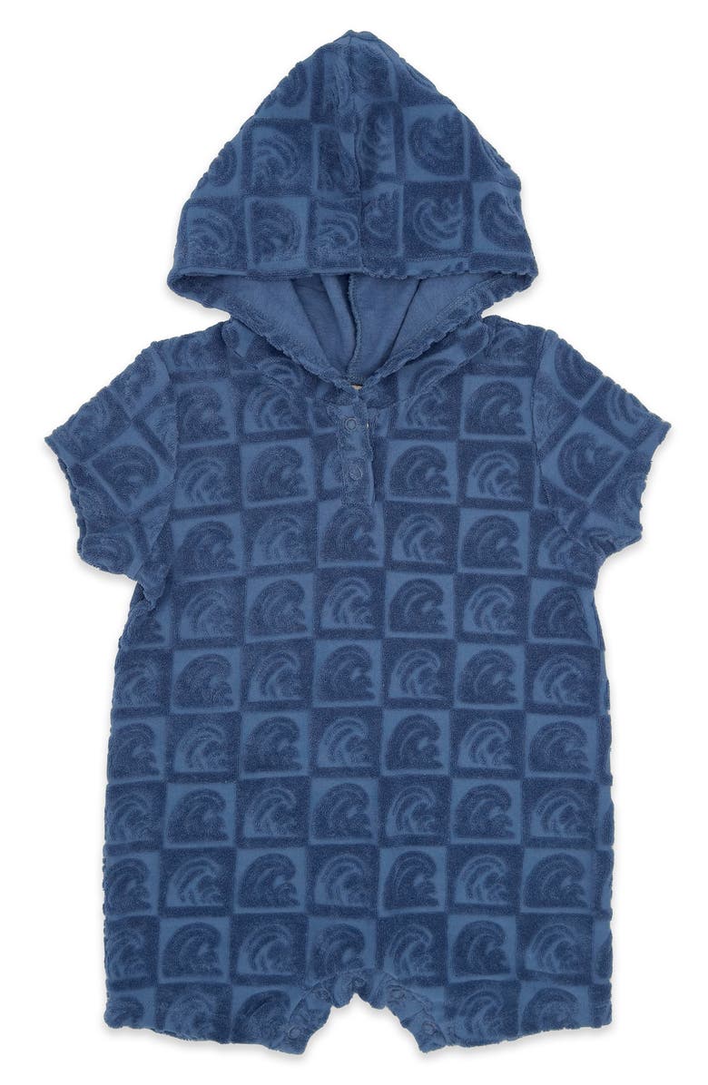 Feather 4 Arrow Finn Cotton Terry Cloth Romper, Main, color, Navy