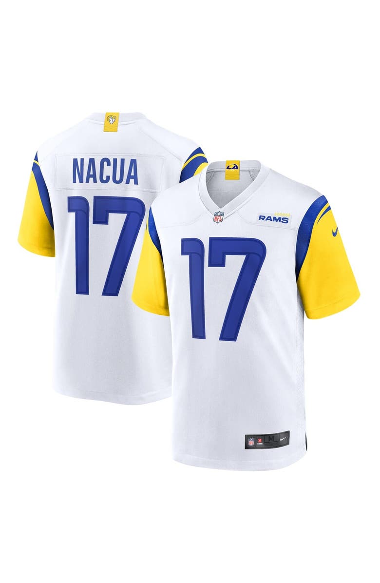 Nike Men's Nike Puka Nacua White Los Angeles Rams Game Jersey, Main, color, 