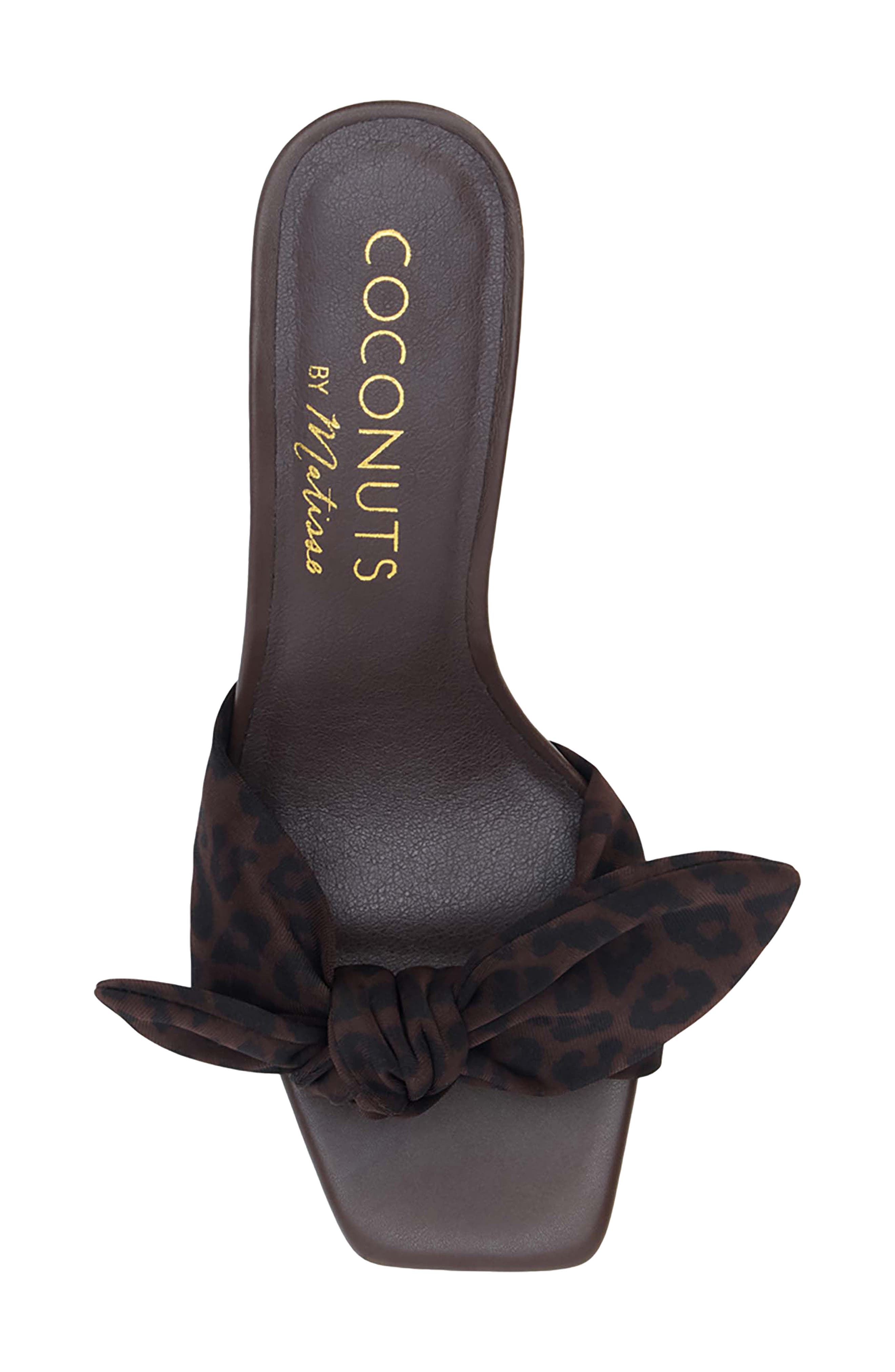 Coconuts by Matisse Uptown Bow Slide Sandal, Alternate, color, Brown