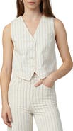 Joe's The Relaxed Stripe Stretch Cotton Crop Vest