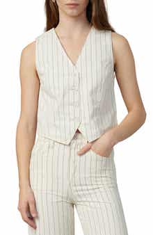 Joe's The Relaxed Stripe Stretch Cotton Crop Vest