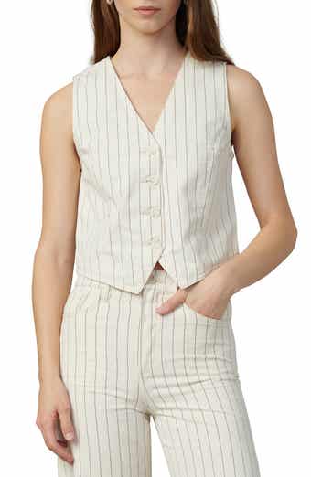 Joe's The Relaxed Stripe Stretch Cotton Crop Vest