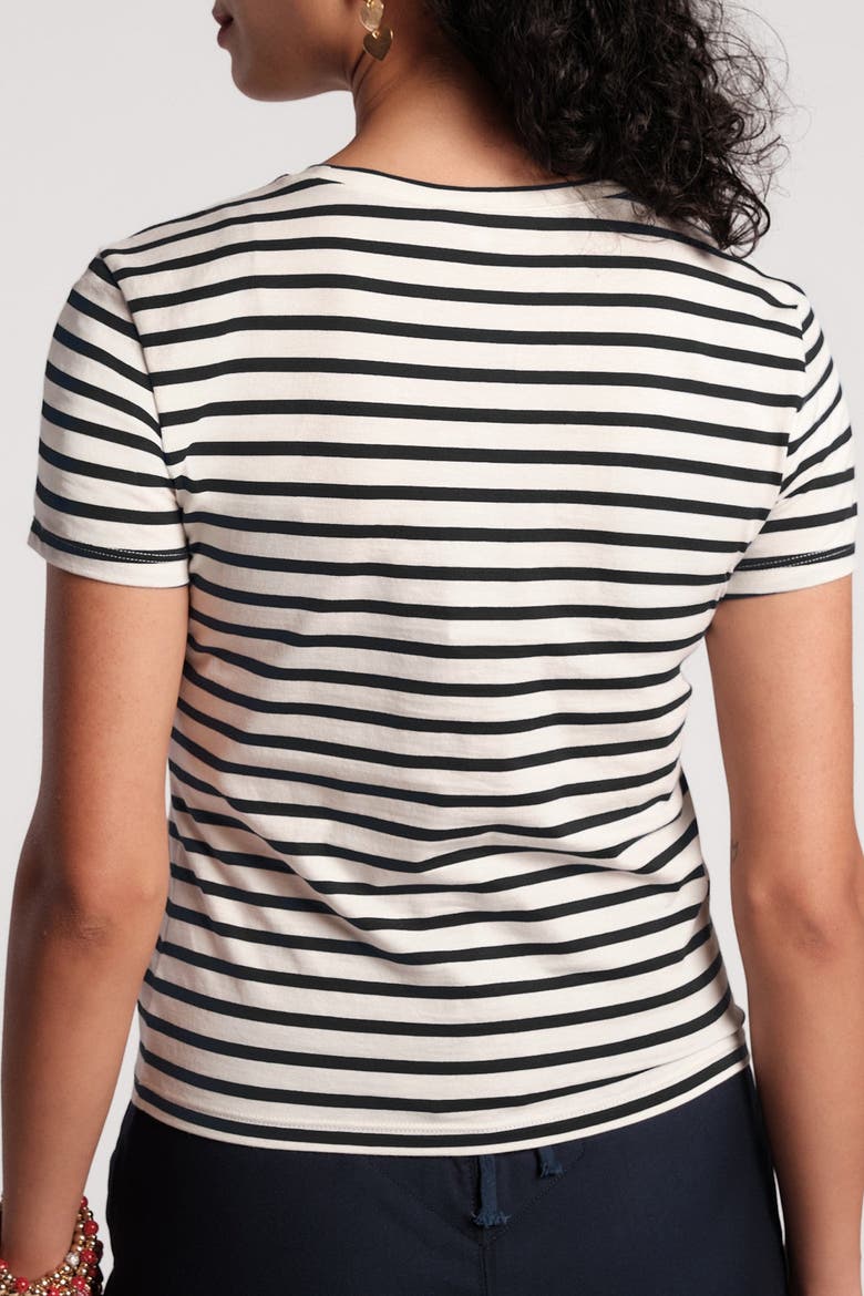 Super Crewneck T Stripe, Alternate, color, Oyster/Black