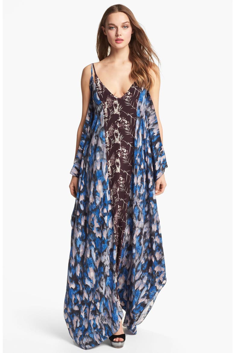 Silk Maxi Dress, Main, color, CELESTIAL MULTI