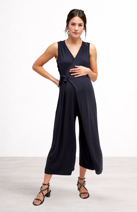 Francesca Maternity & Nursing Cropped Jumpsuit