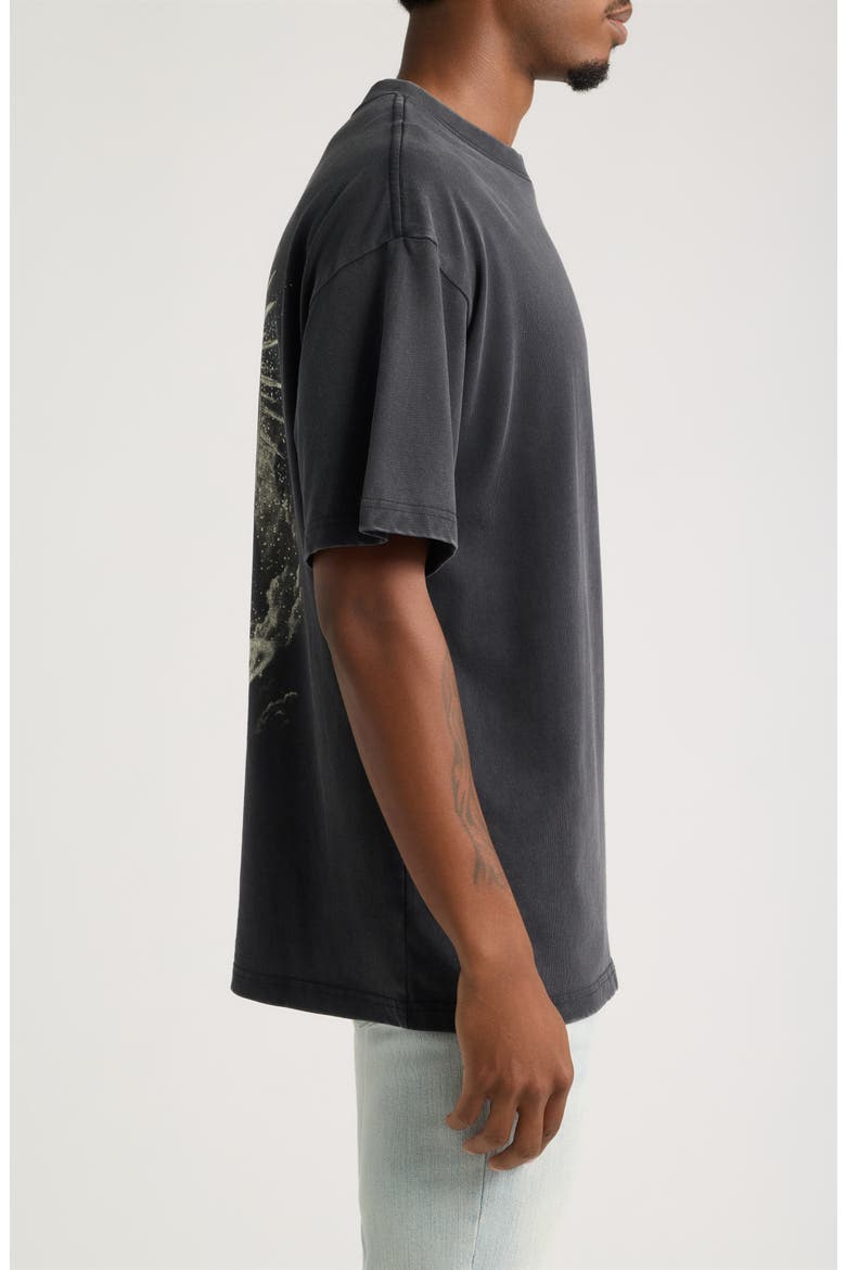 Shine in Darkness Cotton Graphic T-Shirt, Alternate, color, BLACK WASH
