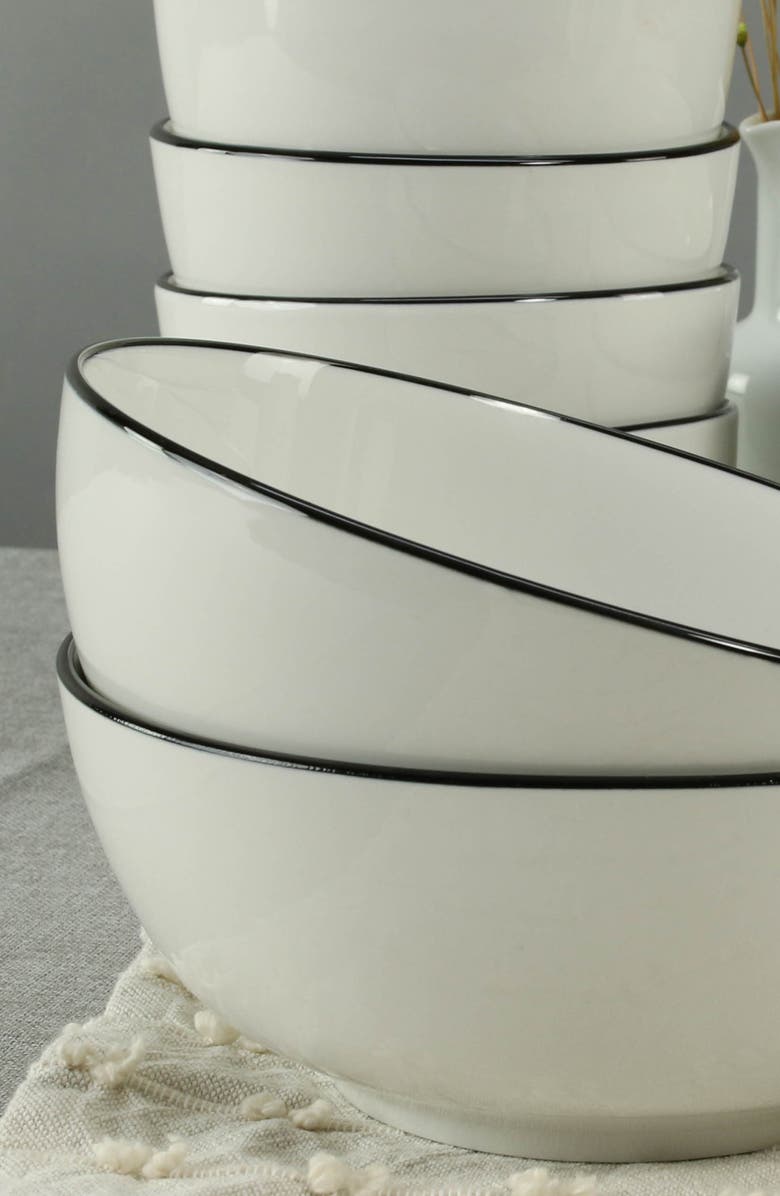 BIA Cordon Bleu Set of 2 Silhouette Serving Bowls, Alternate, color, White W/ Black