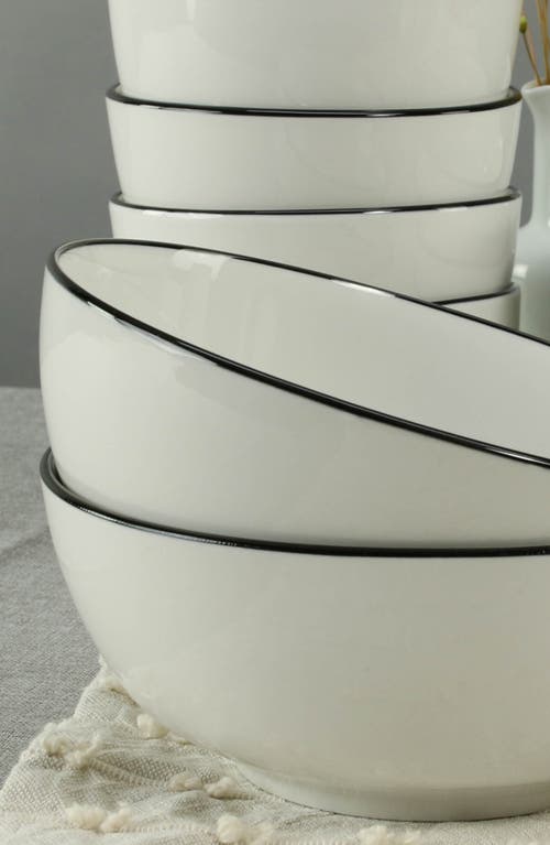 Bia Cordon Bleu Set Of 2 Silhouette Serving Bowls In White W/black