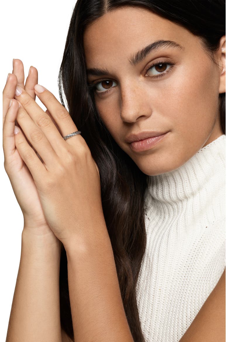 Cable Band Ring in Sterling Silver, Alternate, color, STERLING SILVER