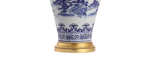Jonathan Y Zhou Ceramic/iron Traditional Cottage Led Table Lamp In Blue/white