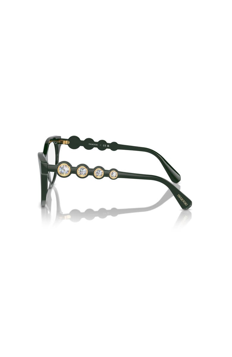 Swarovski 54mm Round optical glasses, Alternate, color, Green