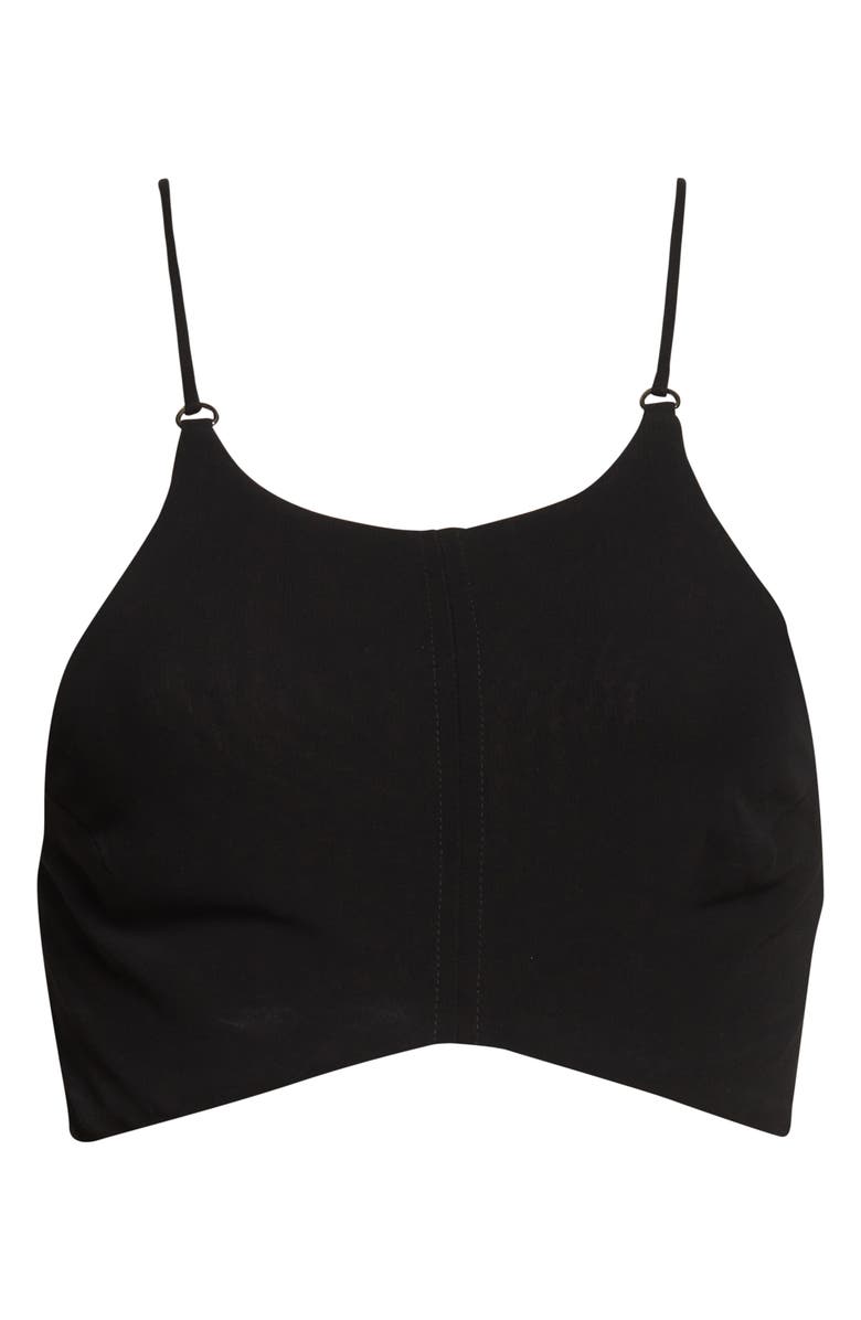 DUNDAS Cyrus Laced Back Halter Top, Alternate, color, Black