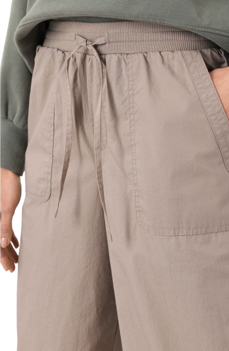 Pact Organic Cotton Stretch Poplin Wide Leg Pant, Alternate, color, Oyster