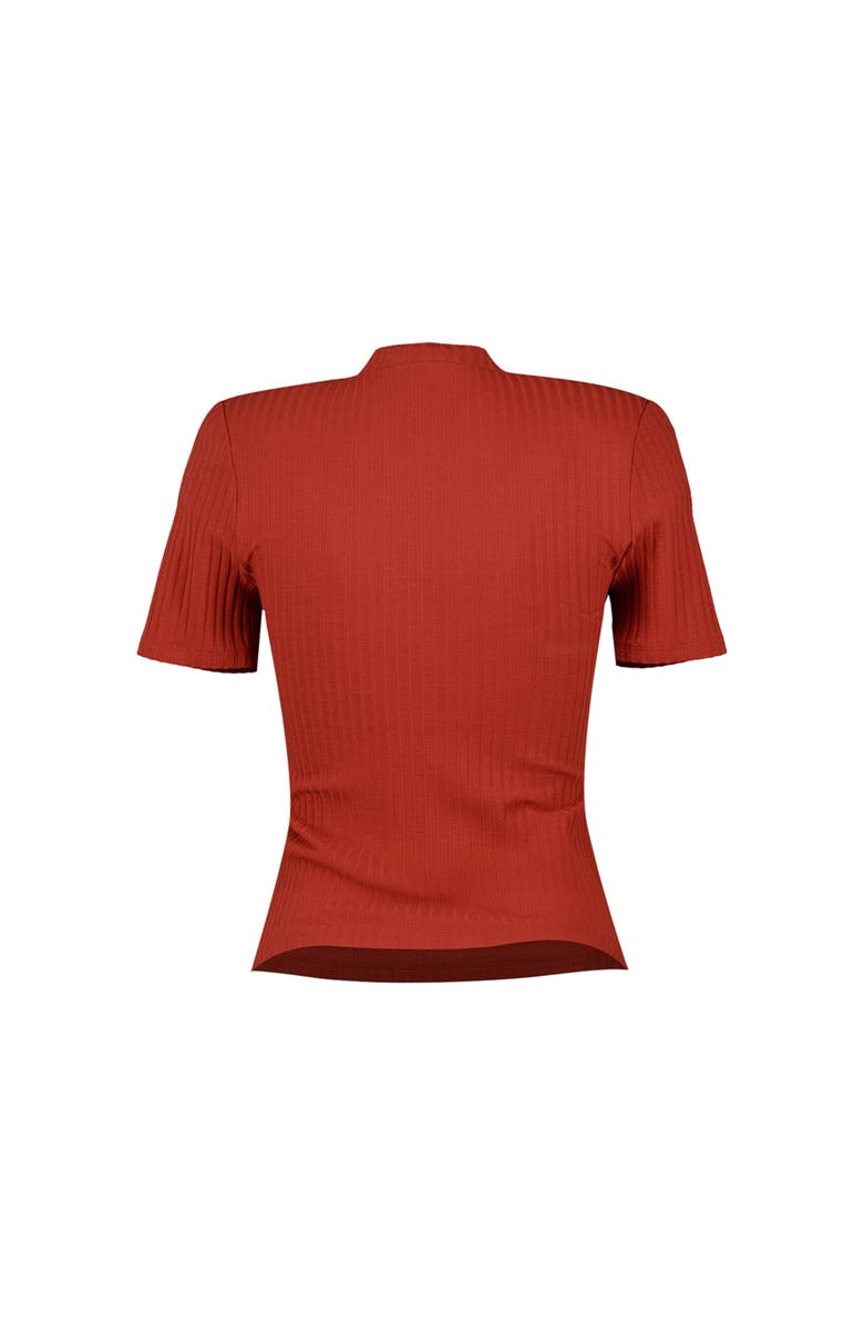 IVONNE Puffed Shoulder Chedrón Top, Alternate, color, Chedron