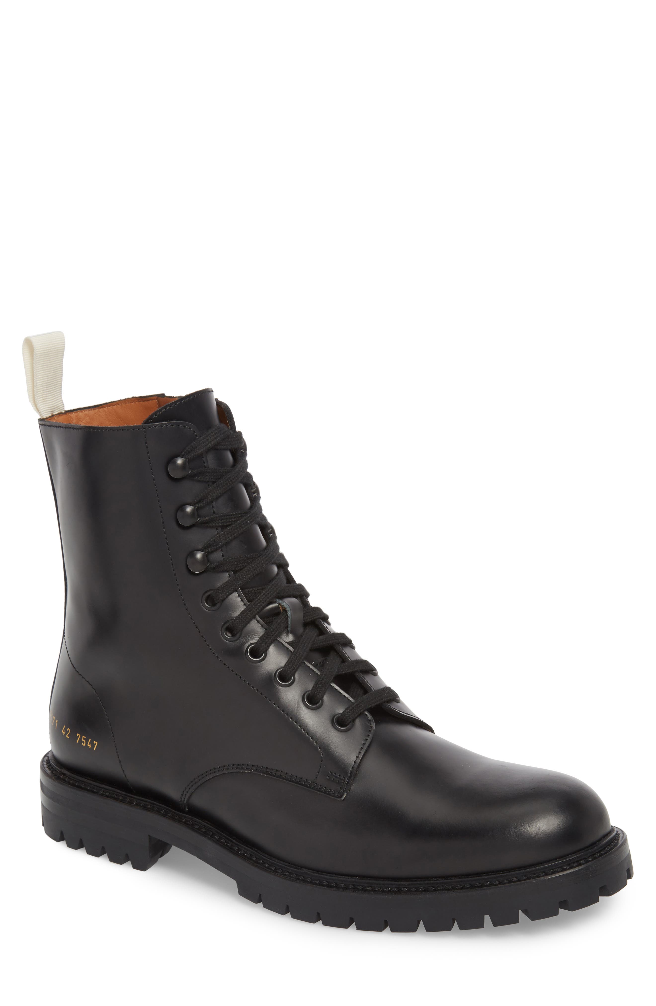 Common Projects Zipper Combat Boot, Main, color, 