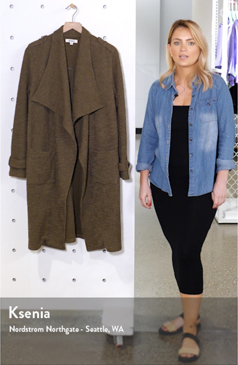 BB Dakota Revolution Drapey Bouclé Trench Coat, sales video thumbnail