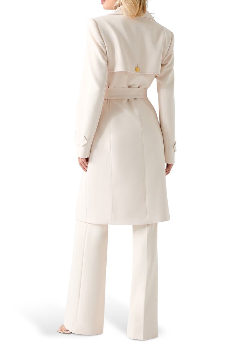 Jasmine Double Breasted Trench Coat, Alternate, color, CREAM