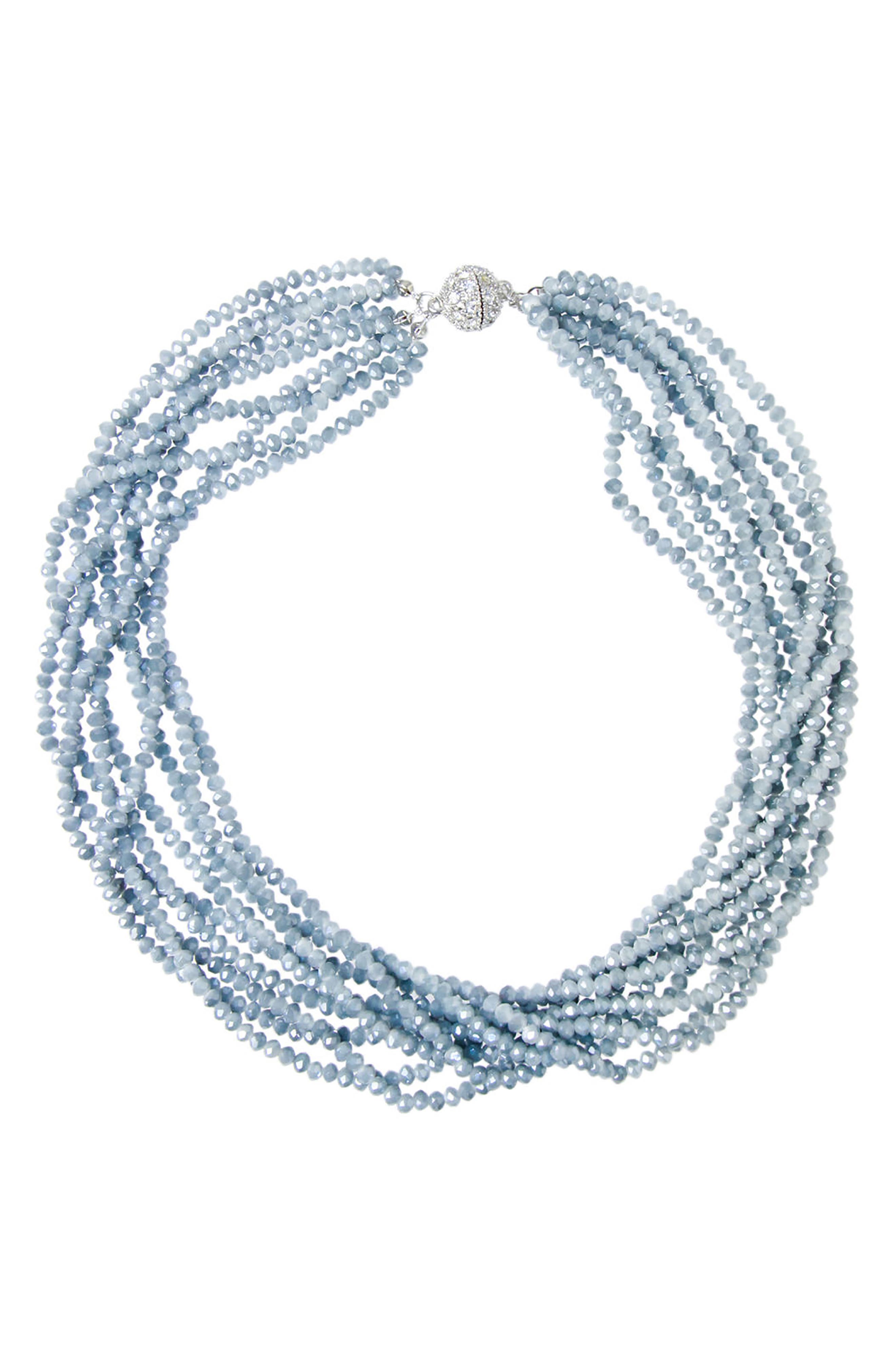 Multi-Strand Crystal Necklace