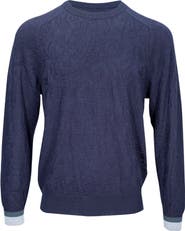Lords of Harlech Colin Jacquard Merino Wool Paisley Sweater