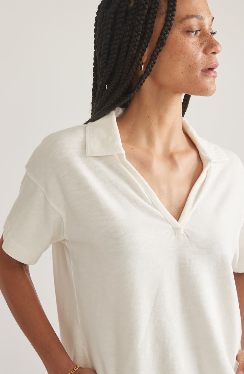 Marine Layer Boxy Cotton Polo T-Shirt, Alternate, color,