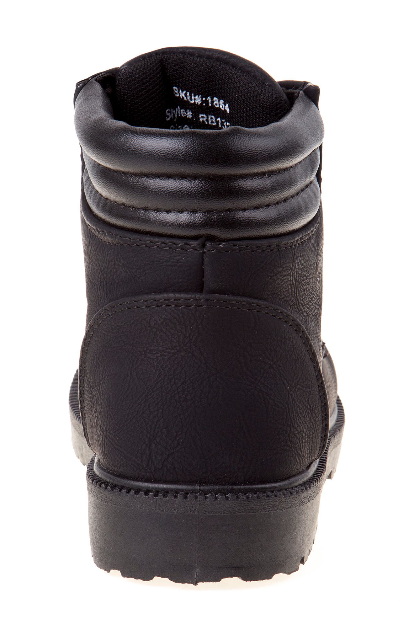 Lug Sole Hiker Boot, Alternate, color, BLACK