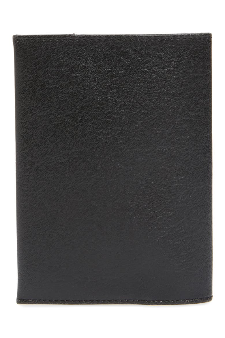 Voyage Faux Leather Passport Case, Alternate, color, BLACK