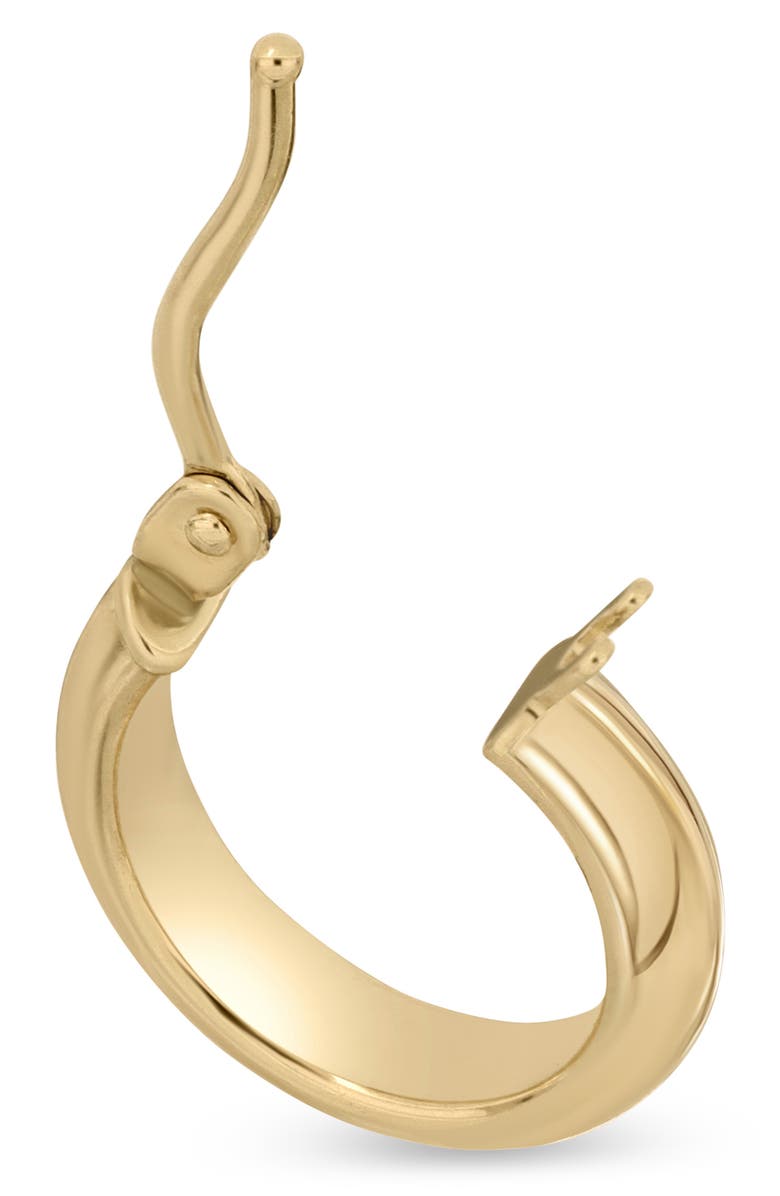Bony Levy 14K Gold Beveled Edge Huggie Hoop Earrings, Alternate, color, Yellow Gold