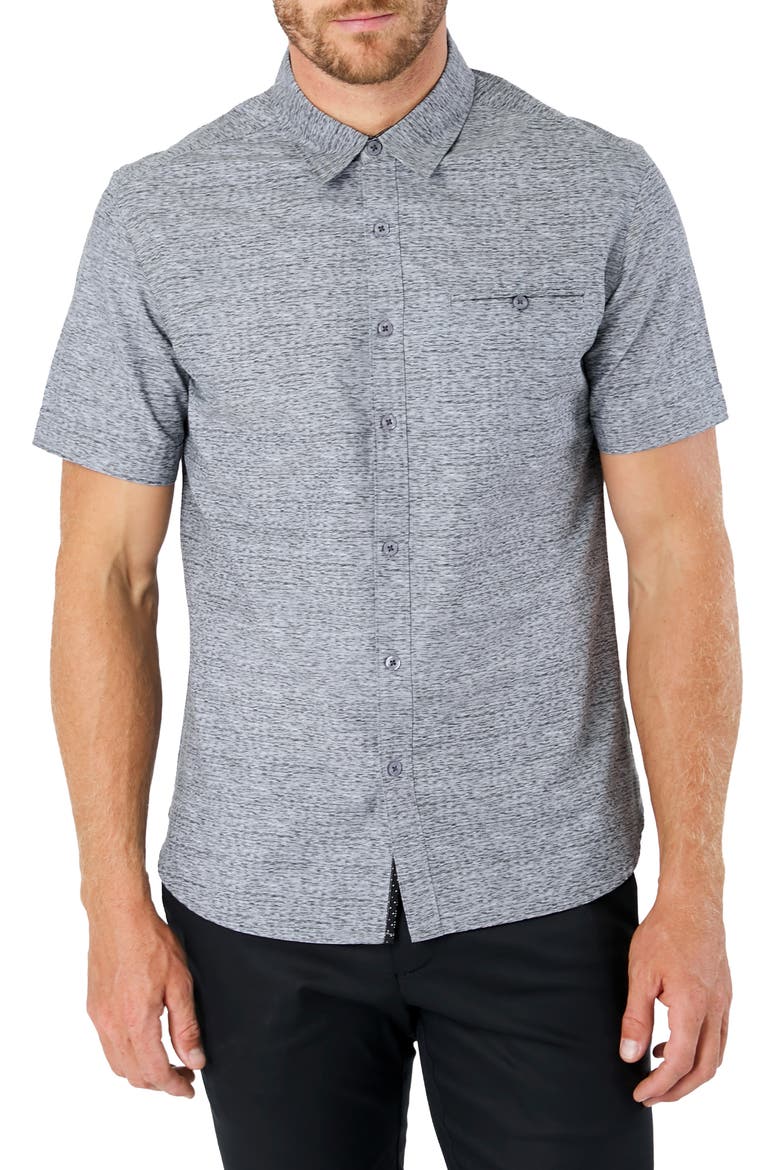 Evening Flow Button-Up Shirt, Main, color, LIGHT GREY