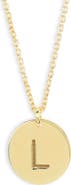 MESHMERISE Initial Disc Pendant Necklace