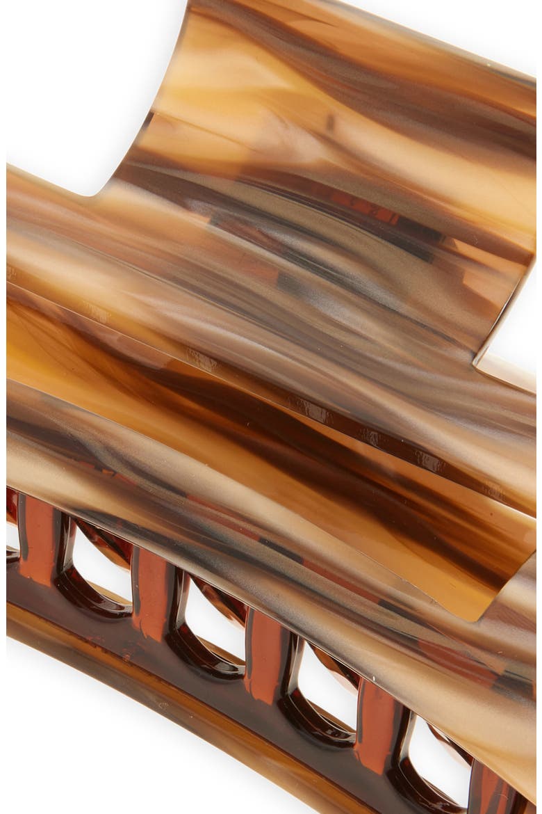 Large Jaw Clip, Alternate, color, CARAMEL SWIRL