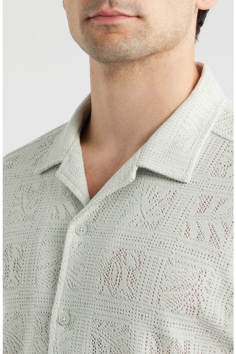 Tile Cabana Camp Shirt, Alternate, color, MIST