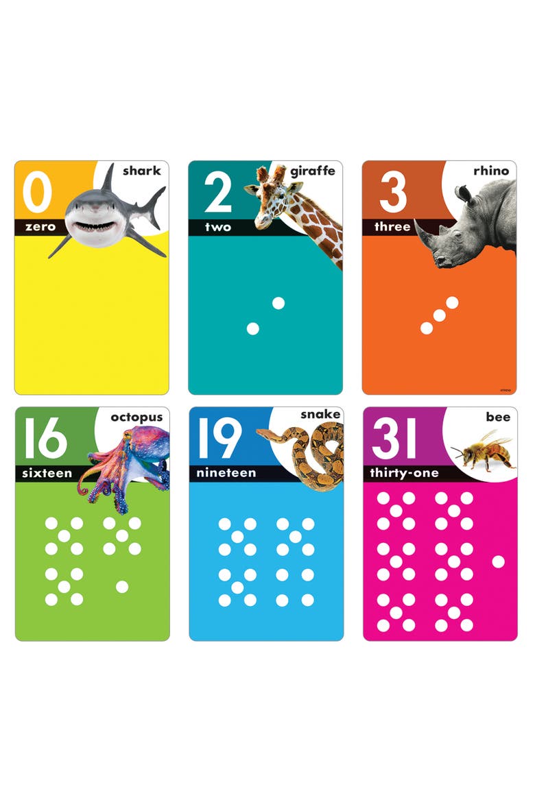 Animals Count 031 Learning Set, Flashcards, Kids, Alternate, color, Multicolored