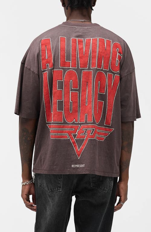 Represent Black Reversible Living Legacy Tour T-shirt In Brown
