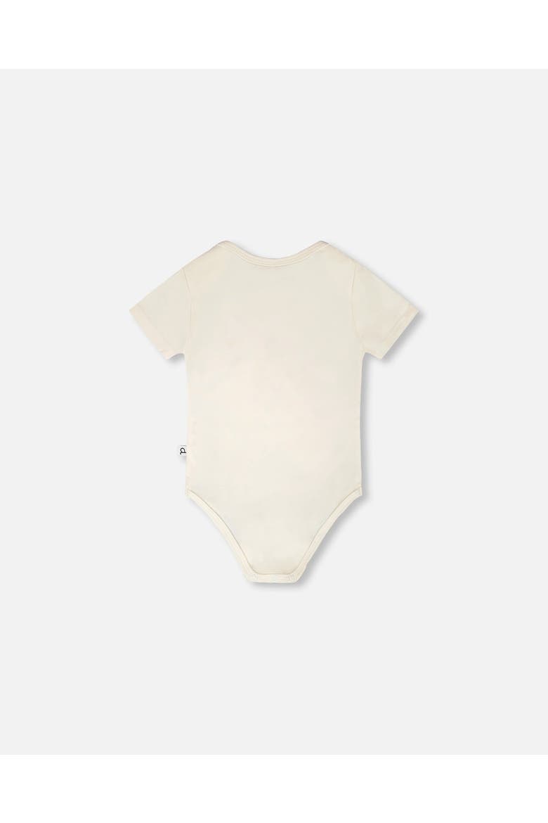Short Sleeve Evolutive Organic Cotton Jersey Bodysuit, Alternate, color, White