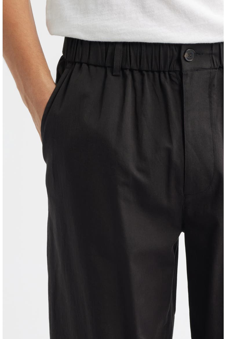 Relaxed Cotton Pants, Alternate, color, WASHED BLACK