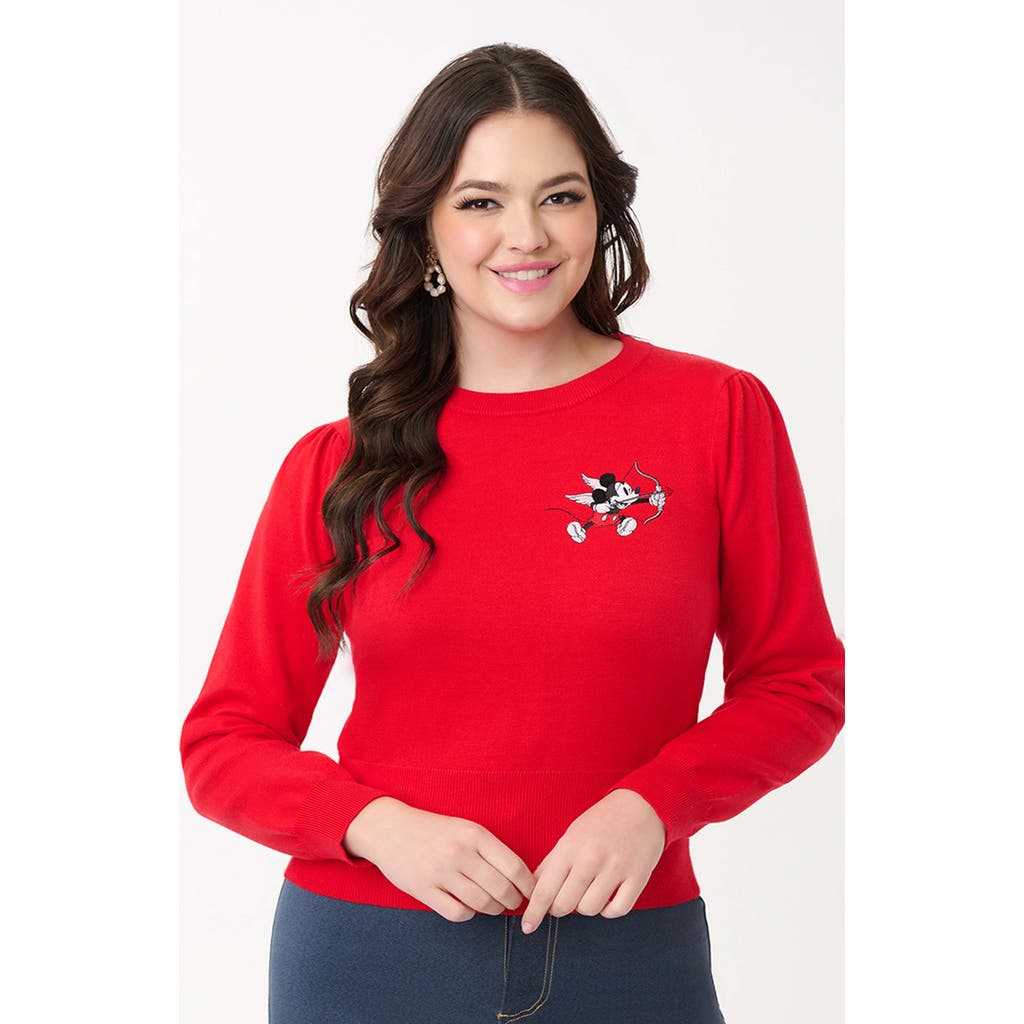 UNIQUE VINTAGE UNIQUE VINTAGE EMBROIDERED LONG SLEEVE SWEATER