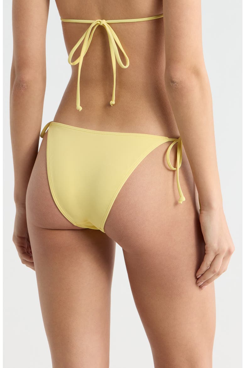 High Cut Side Tie Bikini Bottoms, Alternate, color, YELLOW