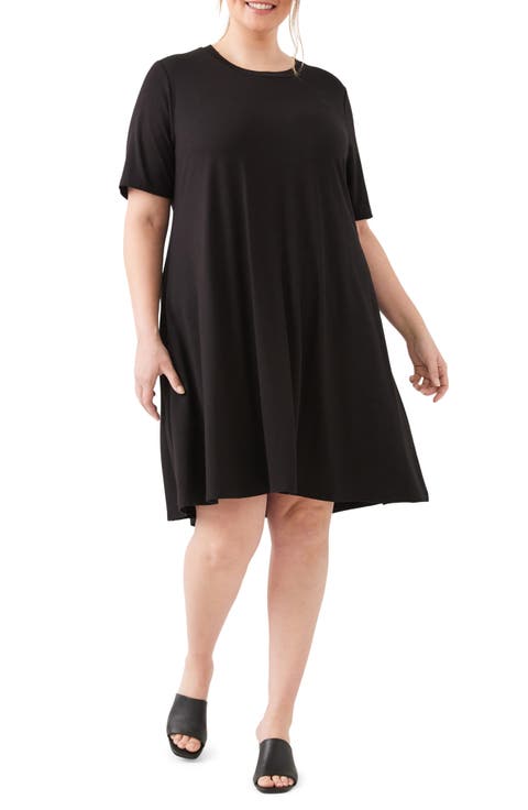 A-Line Jersey Minidress (Plus)