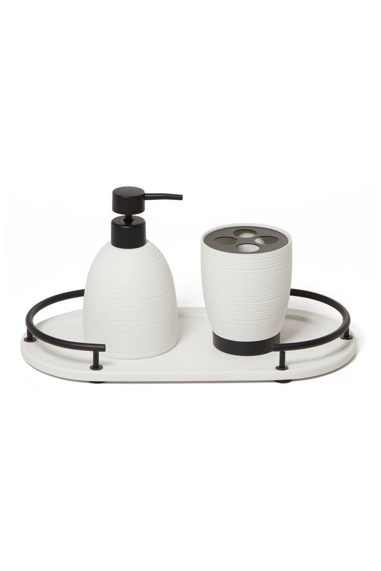 Dubai 3-Piece Bathroom Accessory Set, Main, color, WHITE