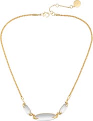 Vince Camuto Crystal Sculpted Bar Gold- Necklace