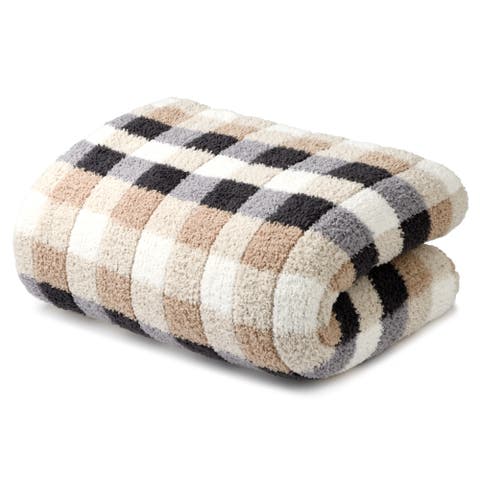 Throw - Gingham - Chenilla Cloud