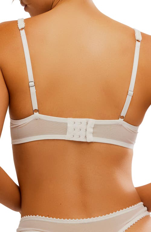 Shop Free People Intimately Fp Home Grown Stretch Cotton Eyelet Underwire Bra In Ivory