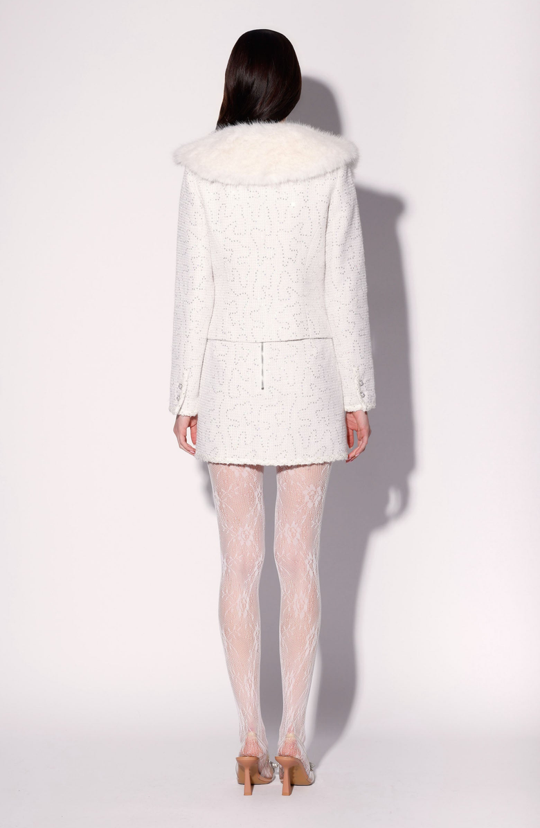 Walter Baker Hellen Jacket, Alternate, color, White Sparkle Tweed