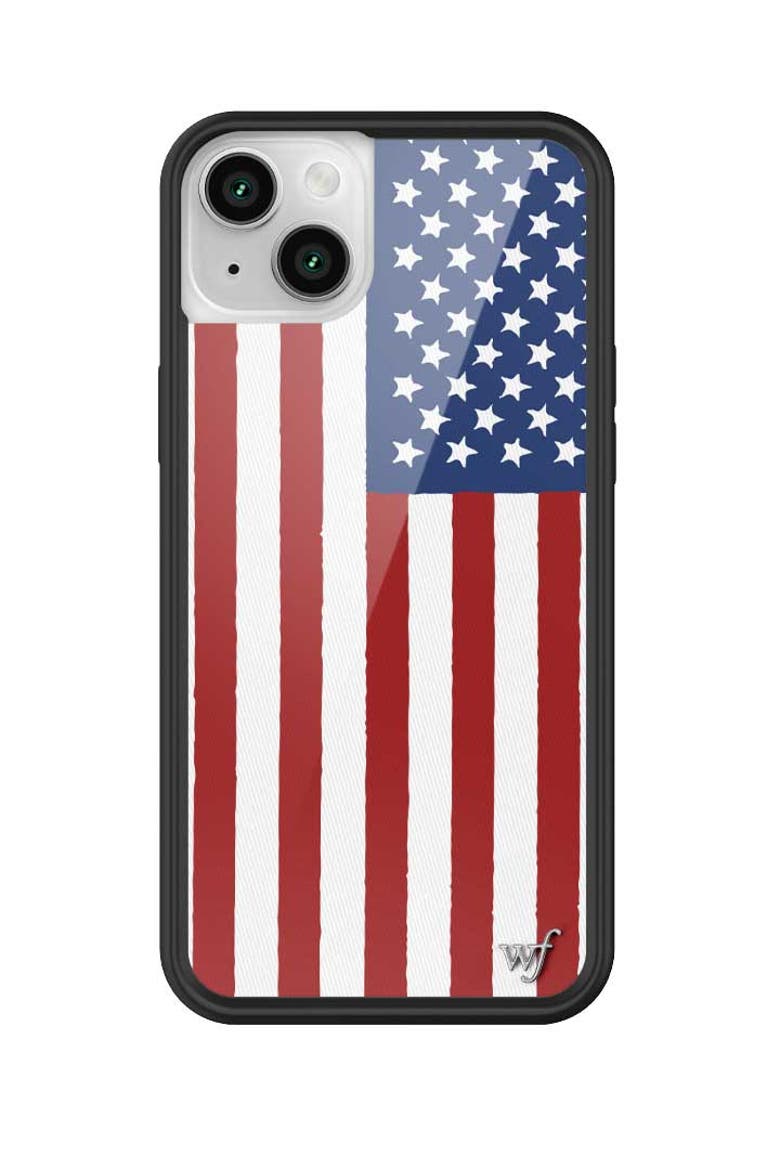 American Flag iPhone Case, Alternate, color, Red