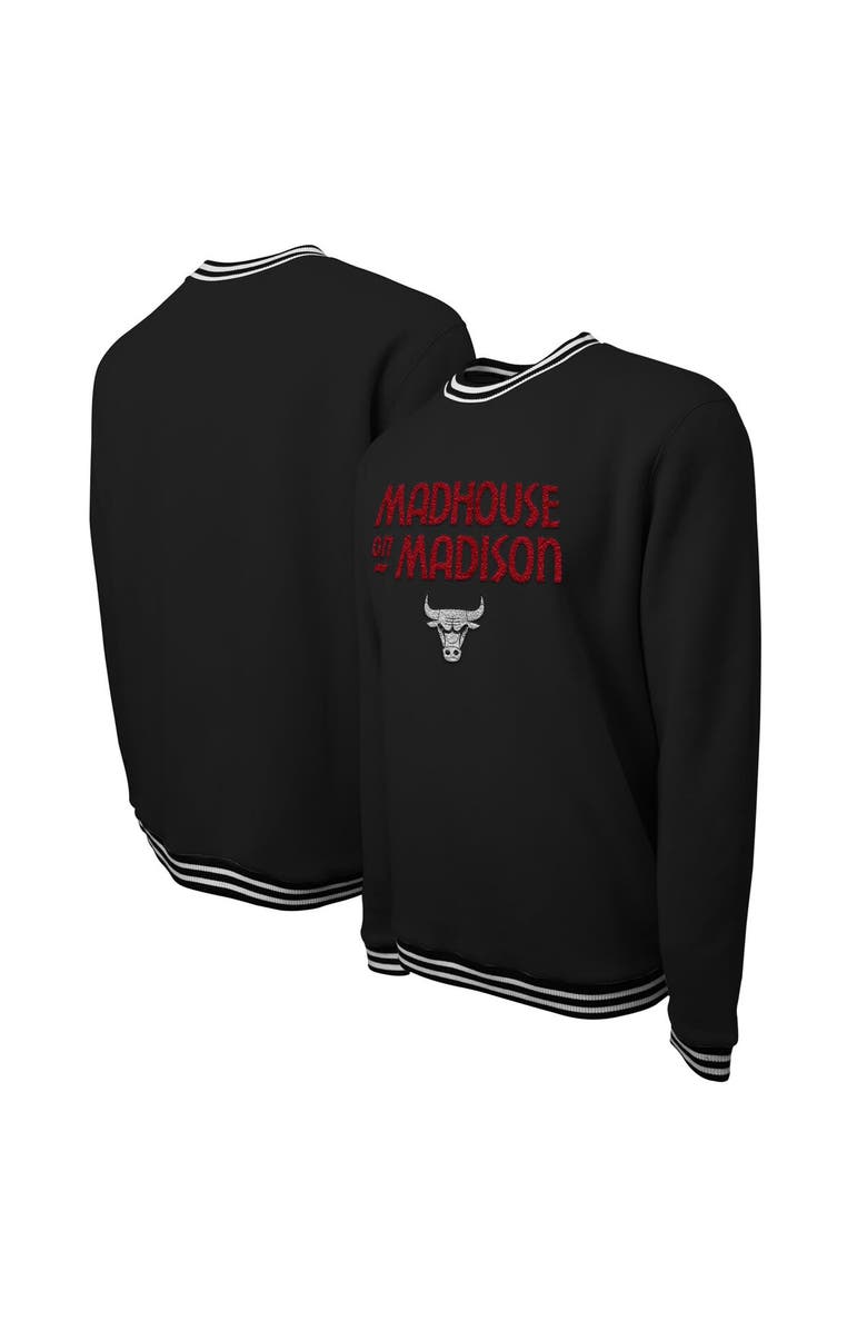 Stadium Essentials Unisex Stadium Essentials Black Chicago Bulls 2023/24 City Edition Club Level Pullover Sweatshirt, Main, color,