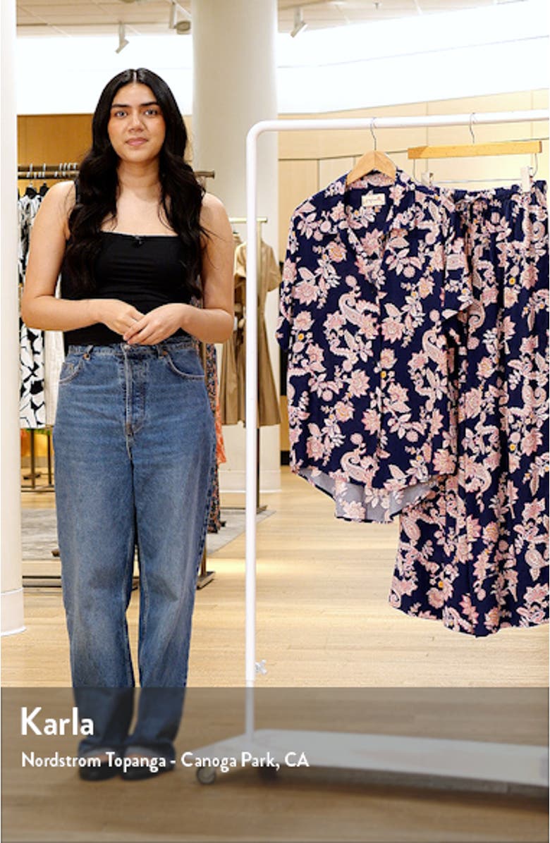 Abigail Paisley Wide Leg Pajamas, sales video thumbnail