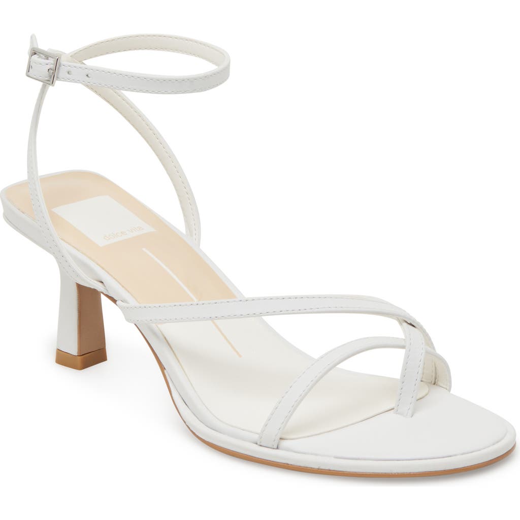 Dolce Vita Morah Ankle Strap Sandal In True White Leather