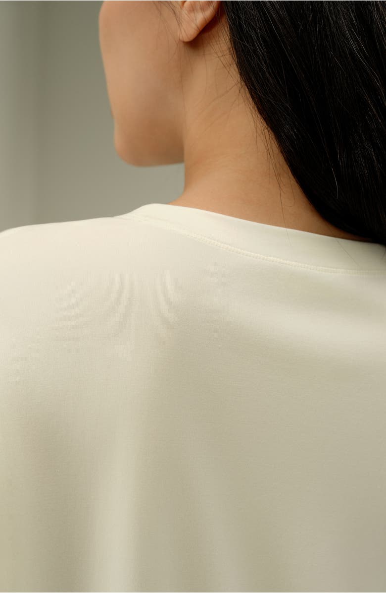 Lilysilk Oversized Silk Jersey Tee, Alternate, color, Lily White