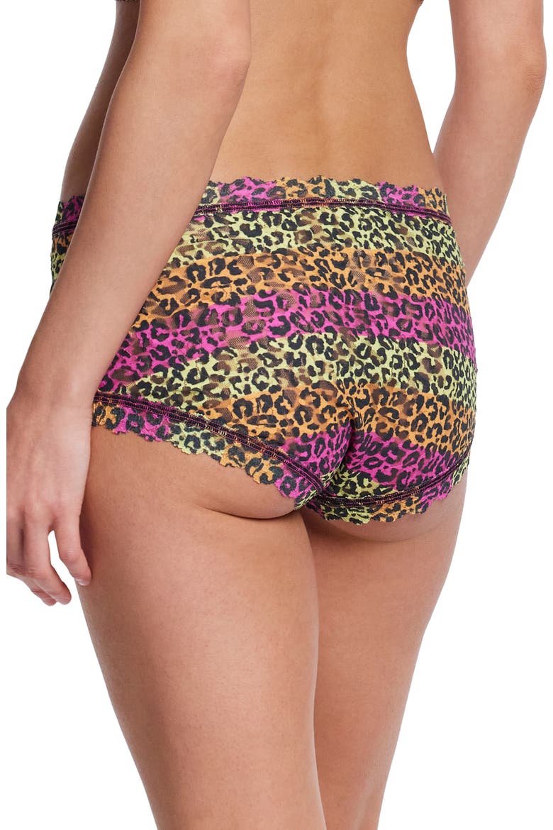 Floral High Waist Briefs, Alternate, color, ITS ELECTRIC