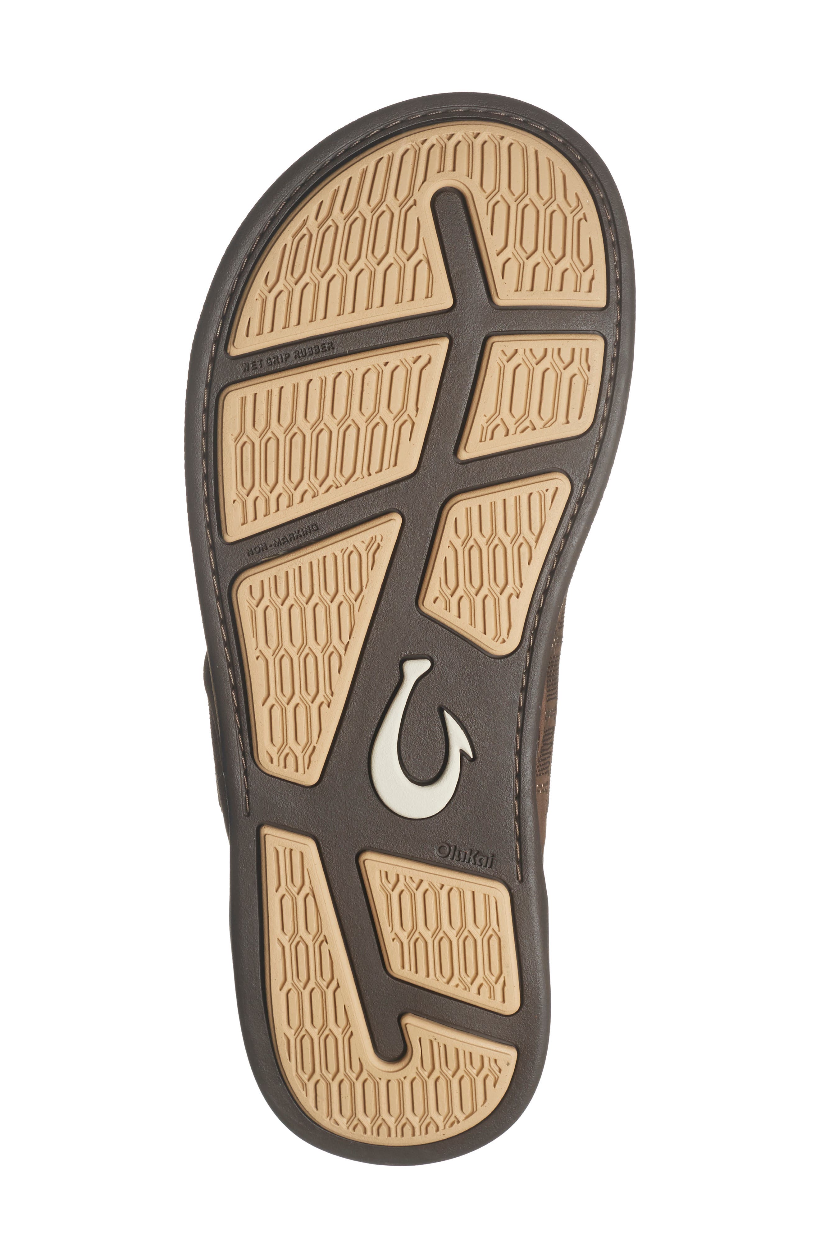 OluKai Tuahine Waterproof Flip Flop, Alternate, color, Dark Java / Golden Sand